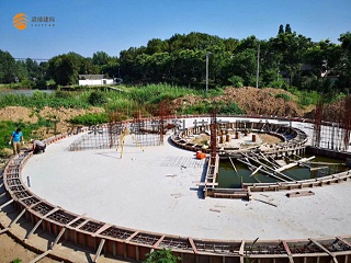 漢威木構蘇北特色膠合木結構項目基礎進入預埋階段，即将迎來上部施工