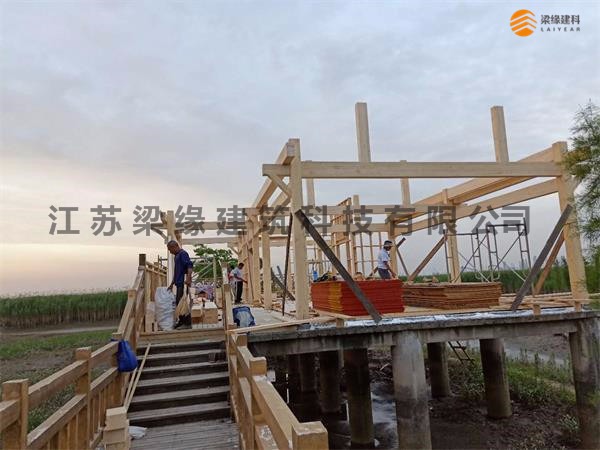 雙山島茶室（木屋建築）項目施工過程​