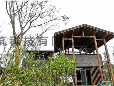 萬科民宿度假村别墅封頂，接待中心施工中